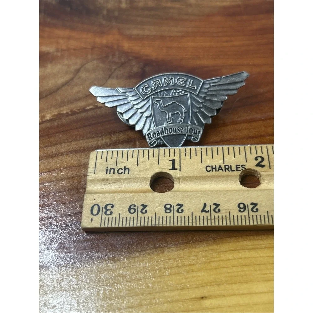 VTG 1998 Camel Cigarette Roadhouse Tour Hat Cap Lapel Pin Rally Wings Motorcycle